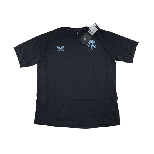 Castore Rangers FC Pro Coaches Training Short Sleeve T-shirt - Black