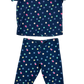M&S Pyjama Set 4-5 Years Navy Polka Dot Print Cotton