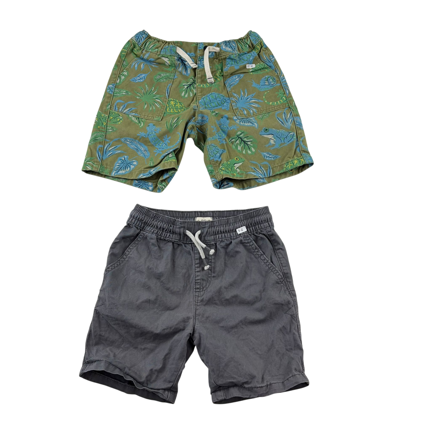 5-6 years green grey shorts bundle