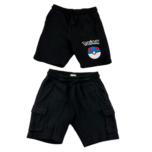 F&F 6-7 years black shorts bundle