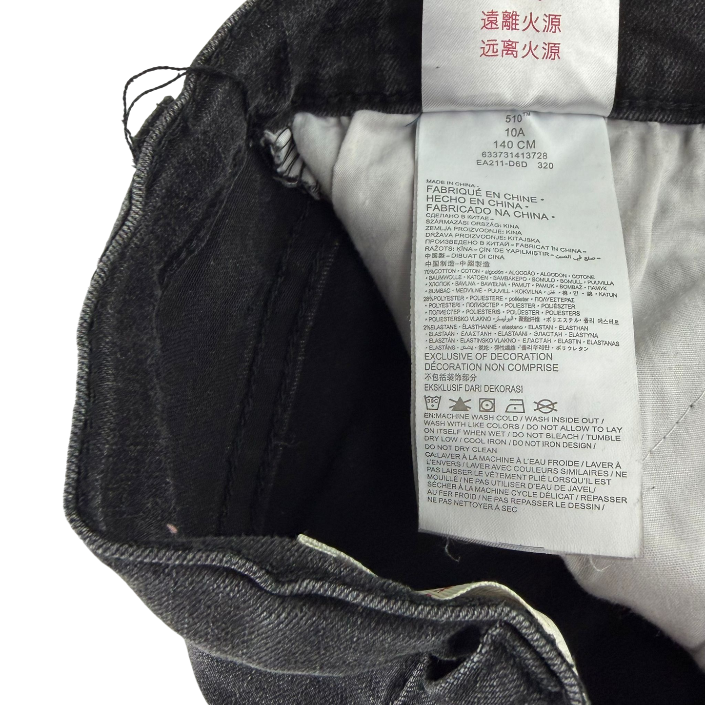 Levi's 10 years black jeans