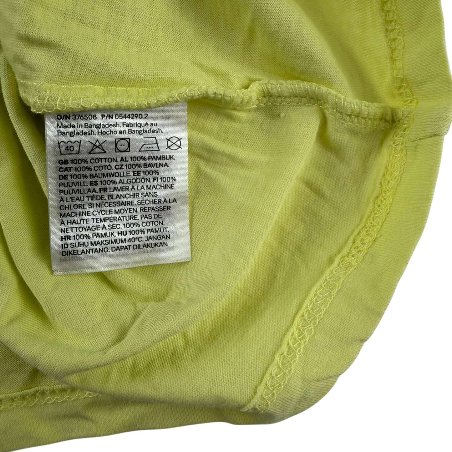 H&M 4-6 years yellow t-shirt