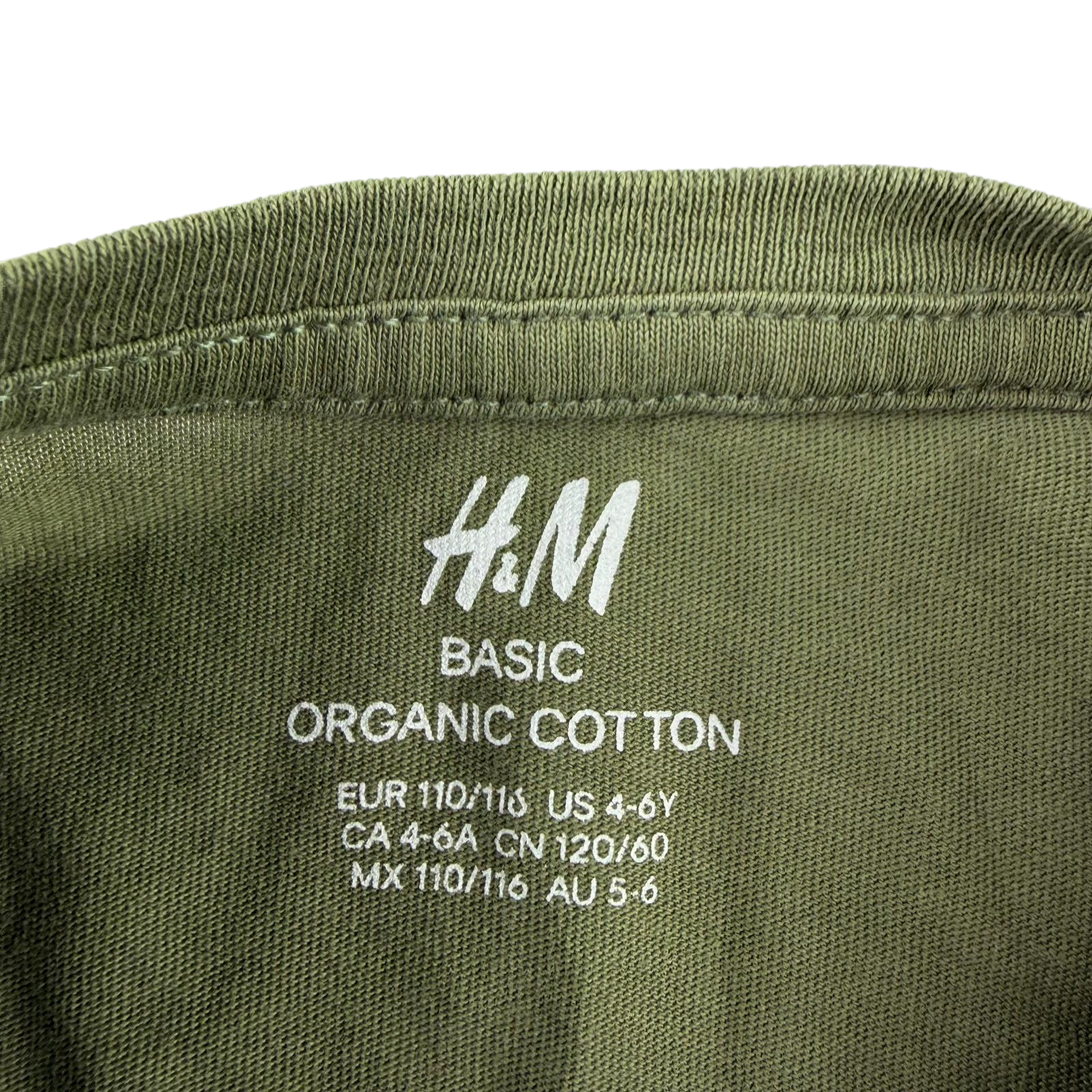 H&M 4-6 years green t-shirt