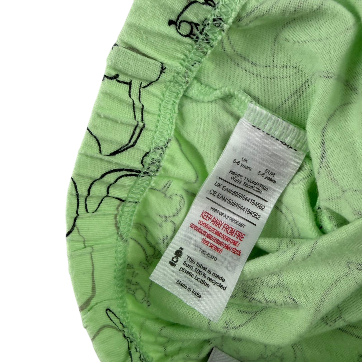 F&F 5-6 years green shorts