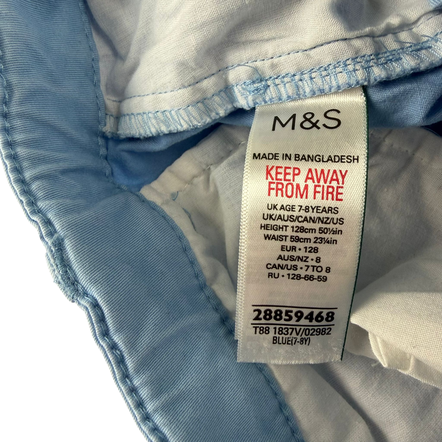 7-8 years blue shorts bundle