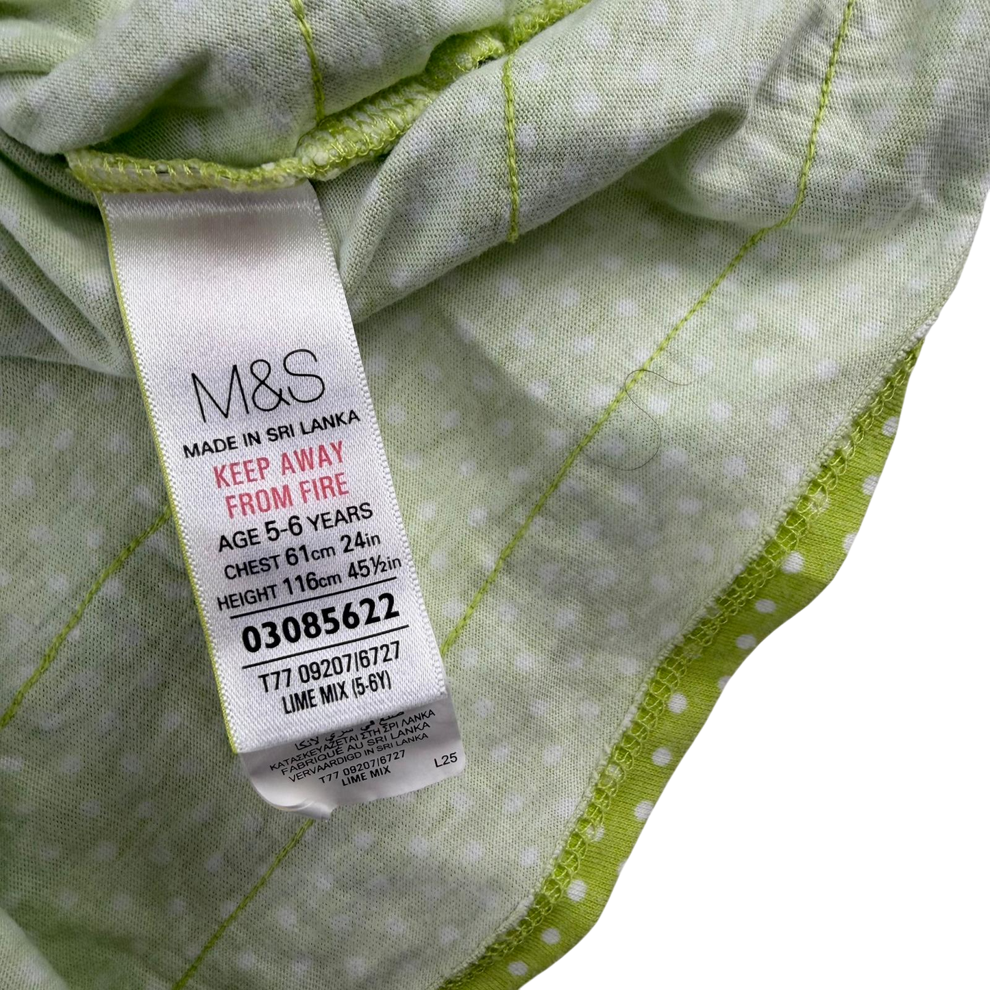M&S 5-6 years green dress