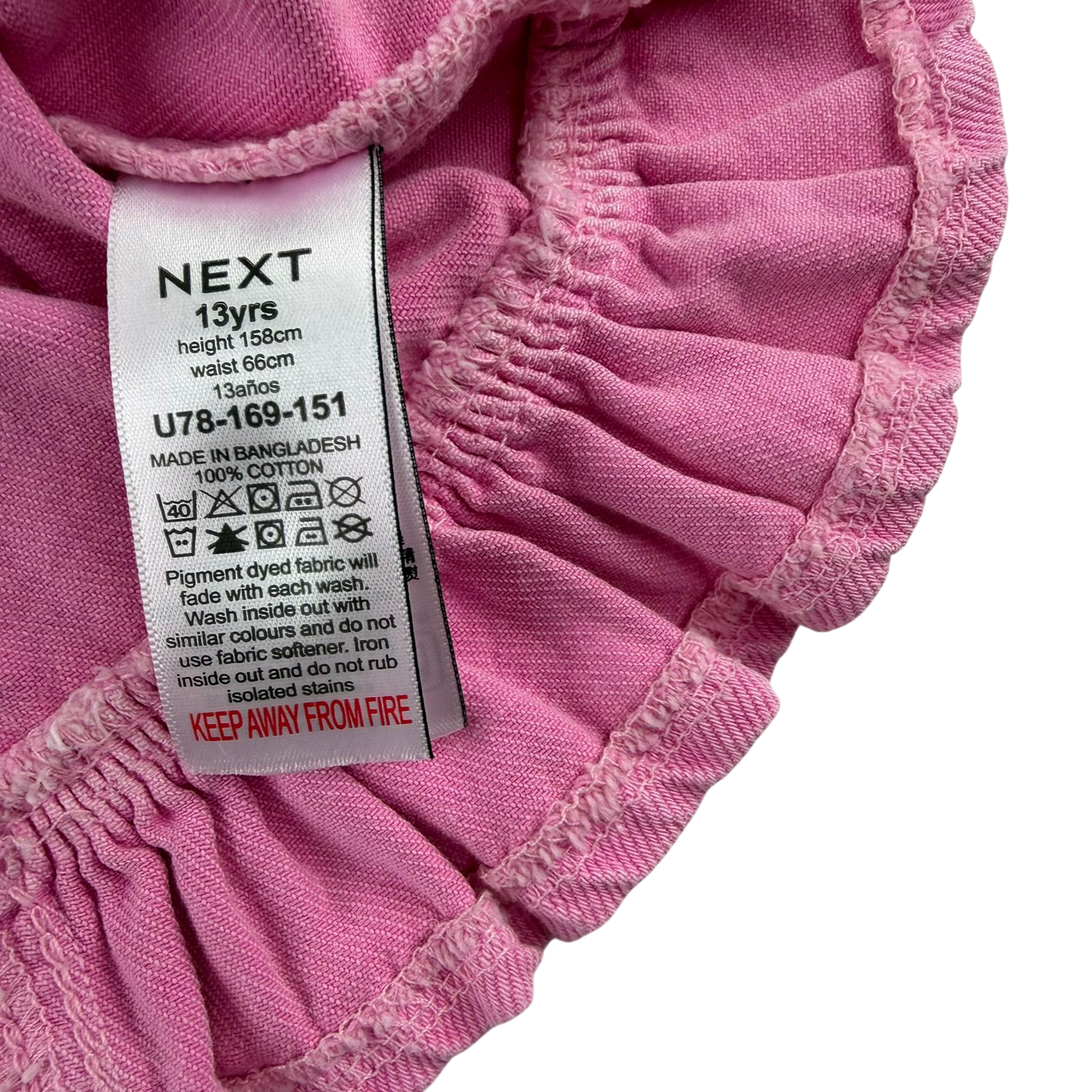 Next 13 years pink denim jacket