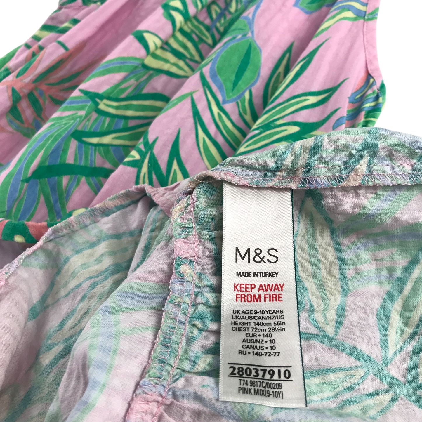 M&S 10 years pink dress