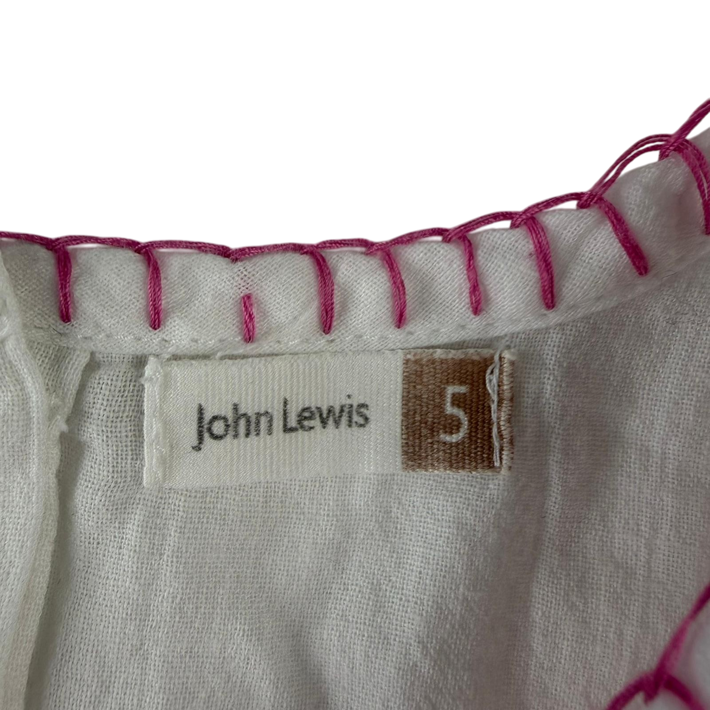 John Lewis 5 years white blouse