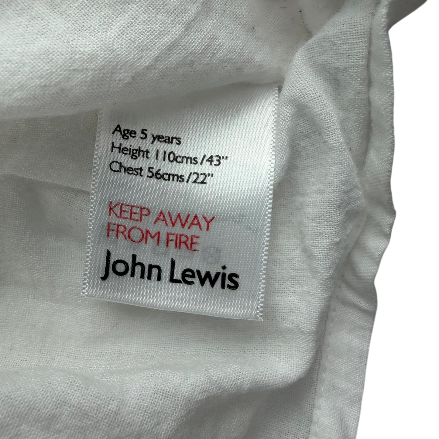 John Lewis 5 years white blouse