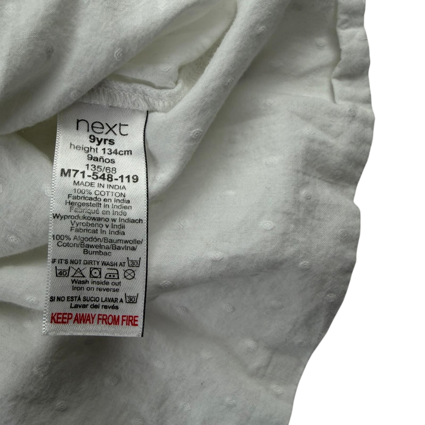 Next 9 years white blouse