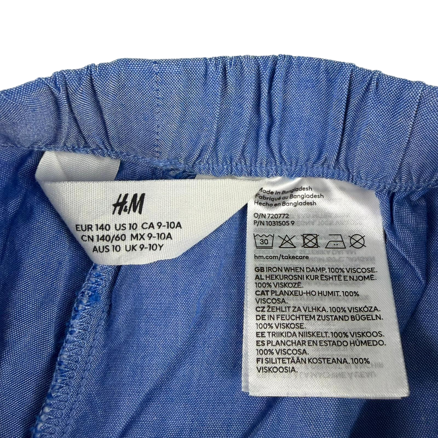 H&M 9-10 years blue trousers