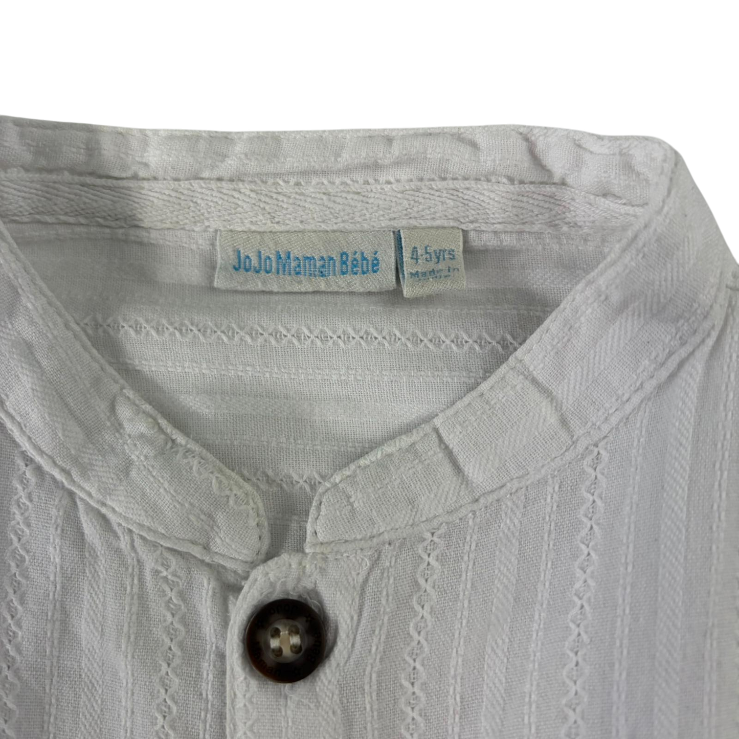 Jojo Maman Bebe 4-5 years white shirt