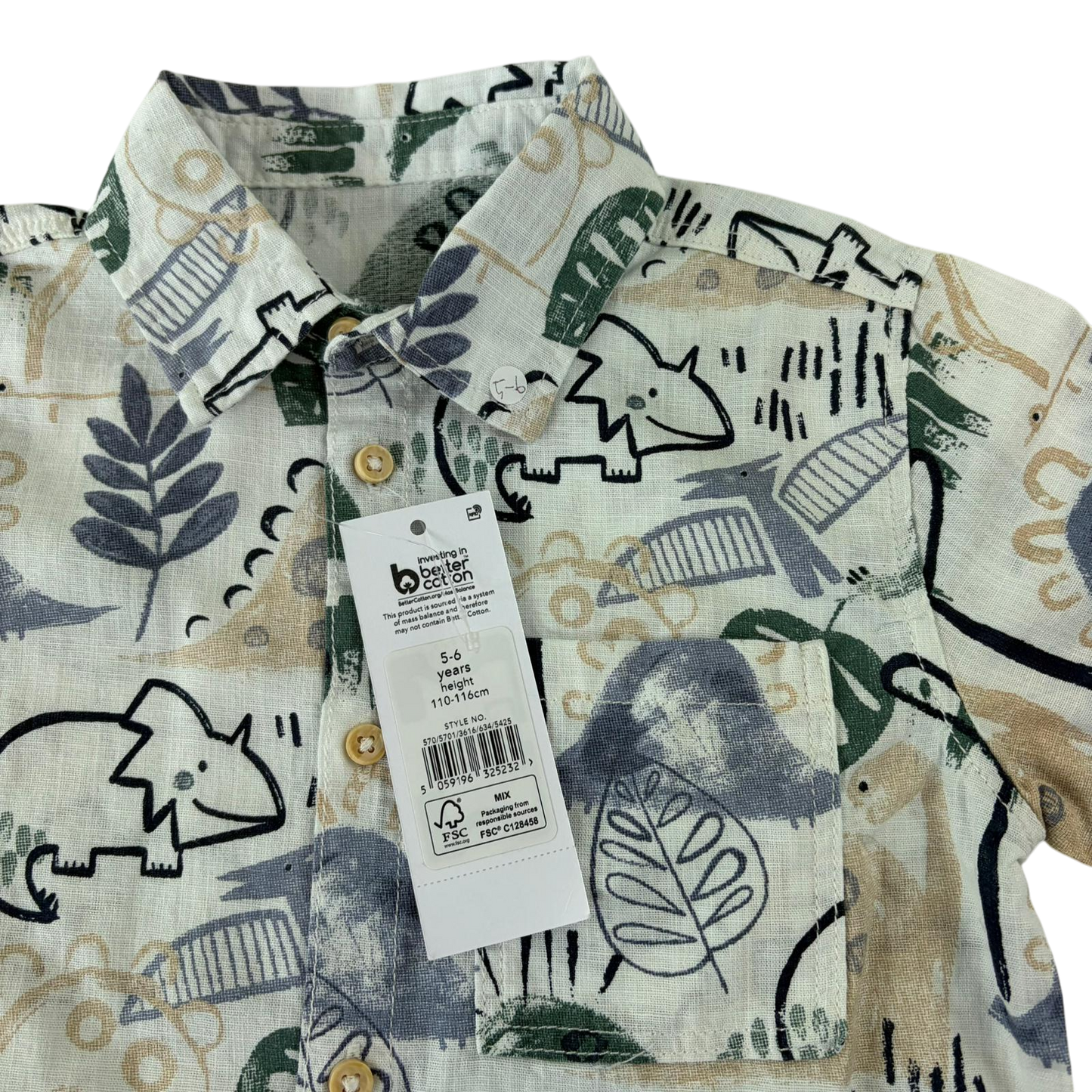 George 5-6 years beige shirt