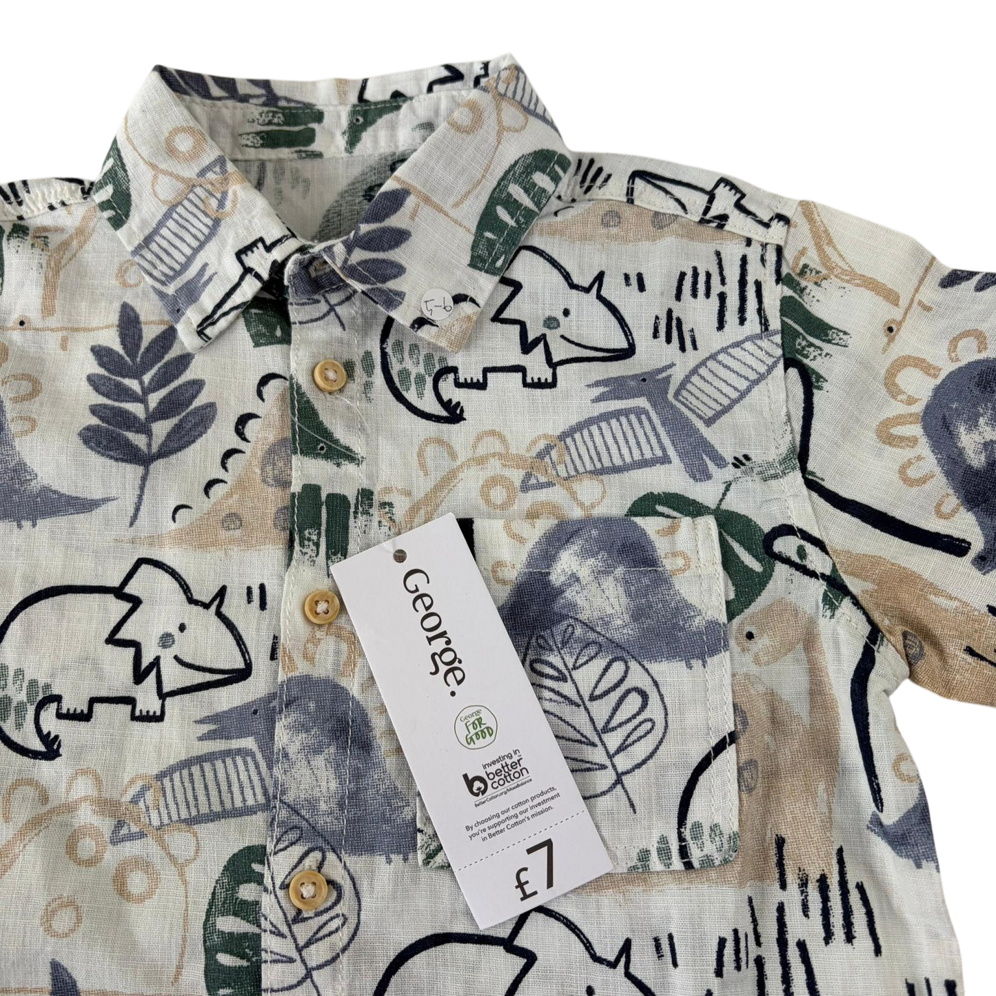 George 5-6 years beige shirt