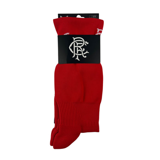 Castore Rangers FC Football Socks - Red with Blue Top