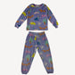M&S Pyjama Set 5-6 Years Purple Animal Print