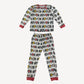 Lollidays Pyjama Set 7-8 Years White Elephant Pattern Cotton