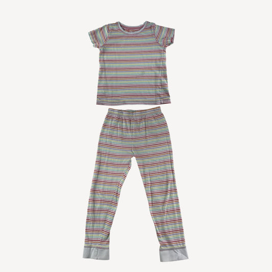Tu Pyjama Set 6-7 Years Multicolour Stripe Cotton