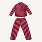 M&S Pyjama Set 5-6 Years Red Pink Stripe Cotton
