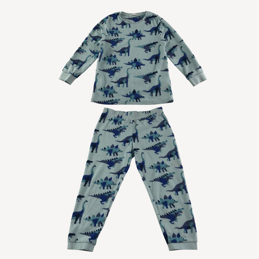 M&S Pyjama Set 5-6 Years Blue Dinosaur Print