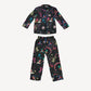 M&S Pyjama Set 8-9 Years Multicolour Star Animal Pattern Cotton