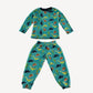 Chill Out Pyjama Set 4-5 Years Turquoise Dinosaur Print