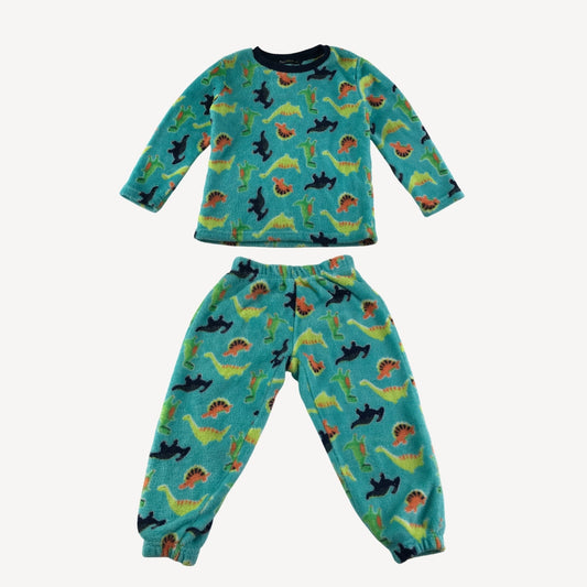 Chill Out Pyjama Set 4-5 Years Turquoise Dinosaur Print