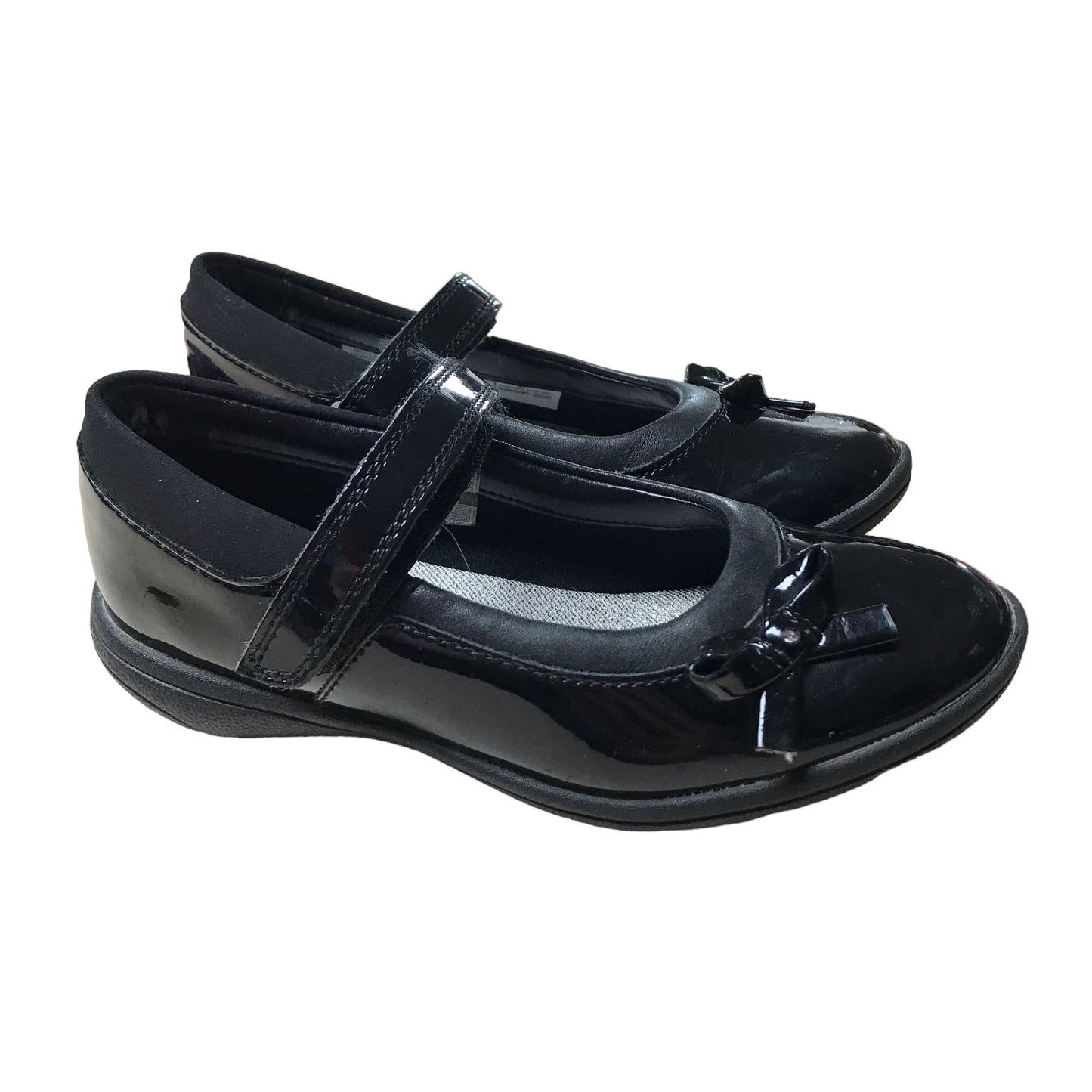 Clarks Black Bowtie School Shoes Shoe Size 11F junior