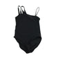 YFK 8-10 years black swim costume double shoulder straps polyester elastane