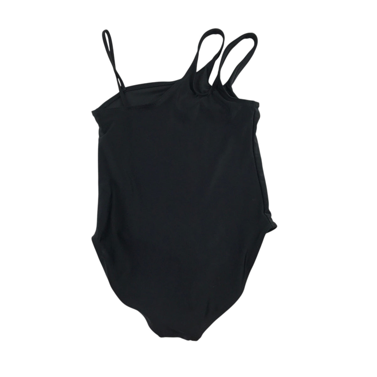 YFK 8-10 years black swim costume double shoulder straps polyester elastane