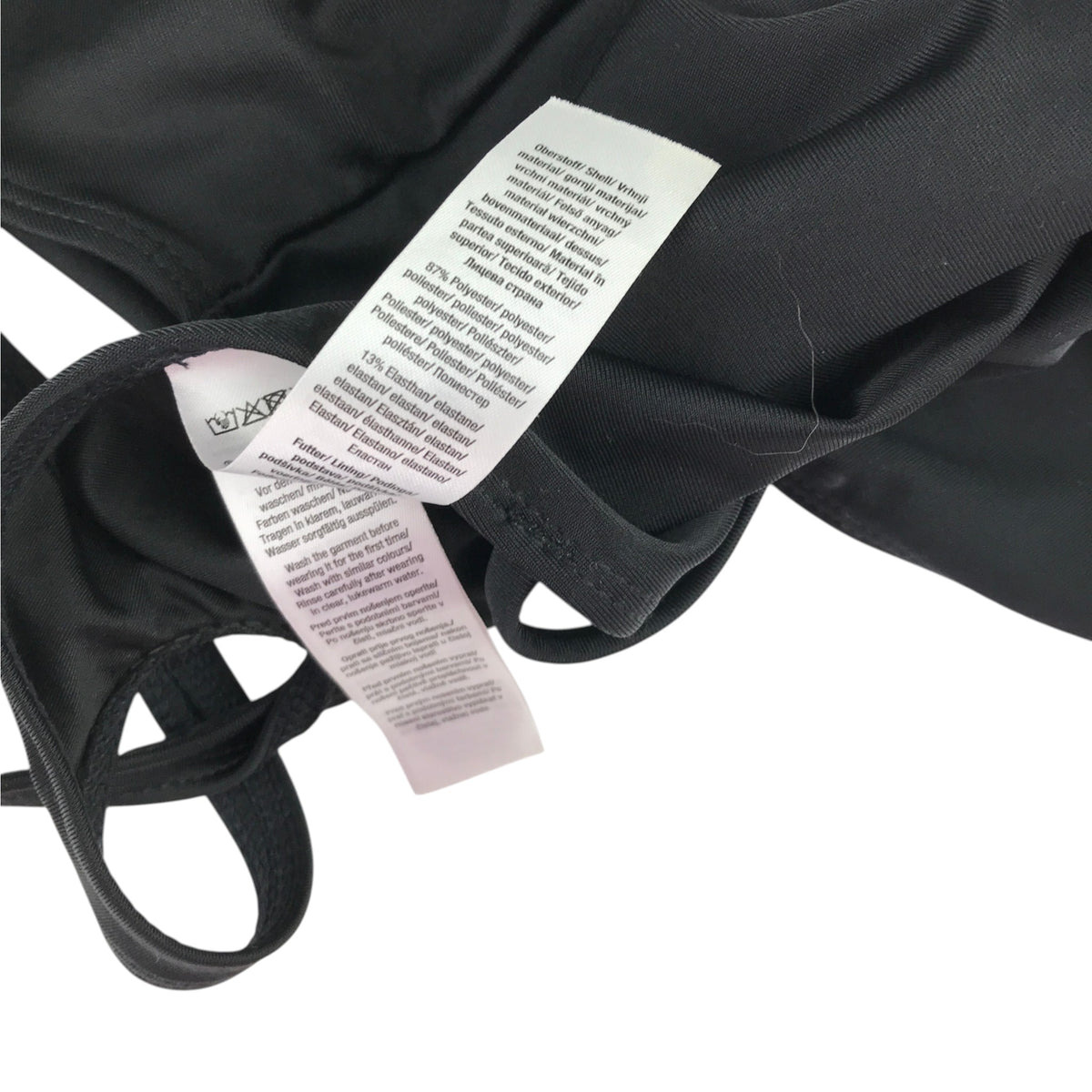 YFK 8-10 years black swim costume double shoulder straps polyester elastane