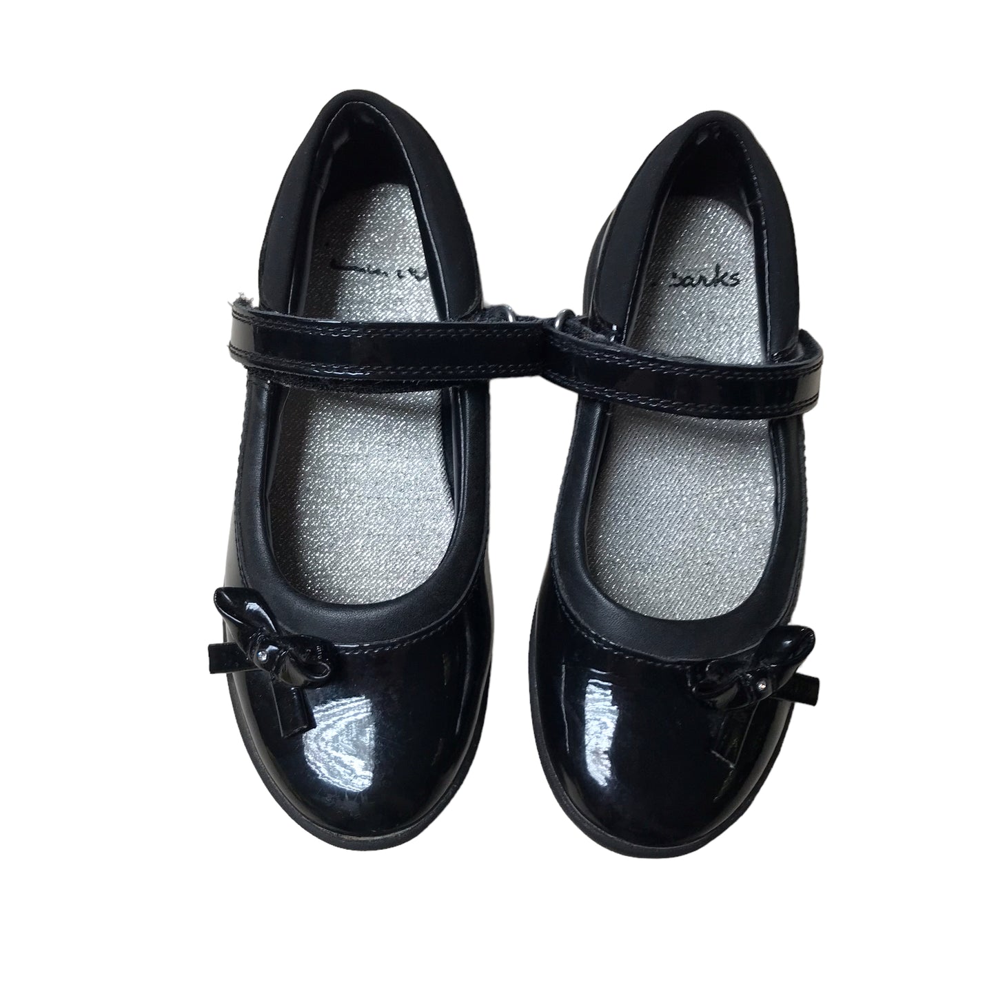 Clarks Black Bowtie School Shoes Shoe Size 11F junior
