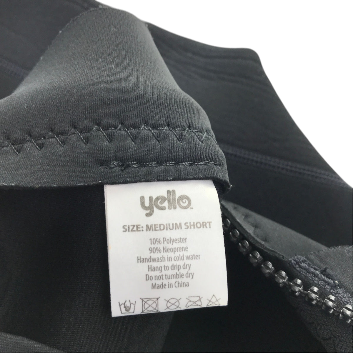 Yello 10-11 years youth medium black and light blue wetsuit polyester neoprene