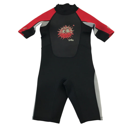 Yello adult size XS black and red wetsuit polyester neoprene