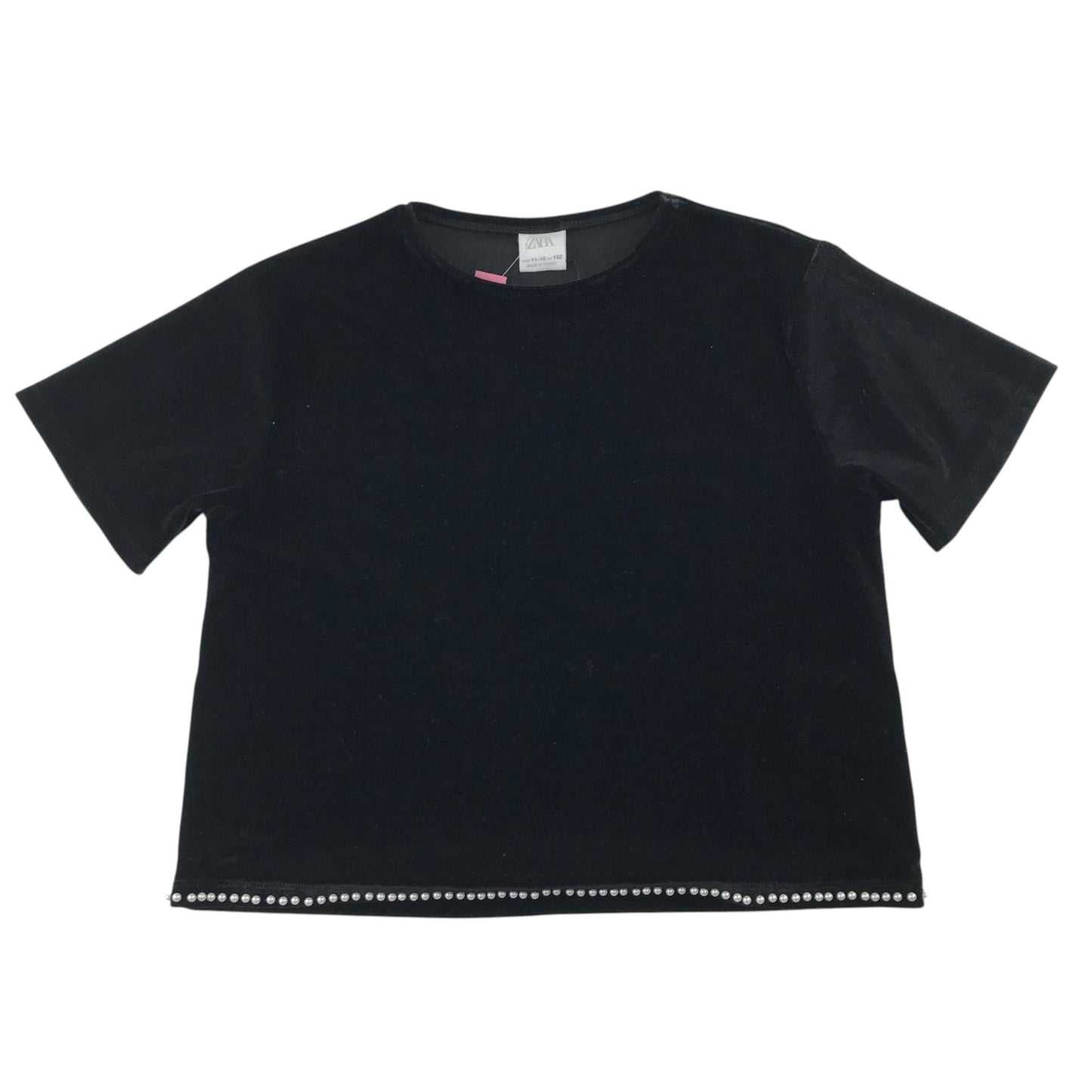 Zara 11-12 years black top polyester elastane
