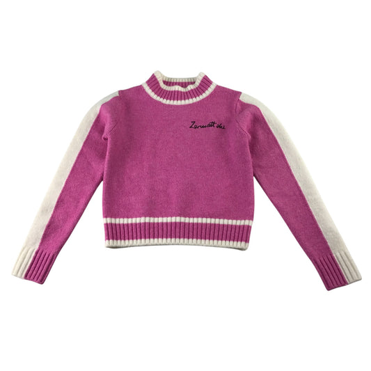 Zara 11-12 years pink fluffy jumper polyester acrylic wool