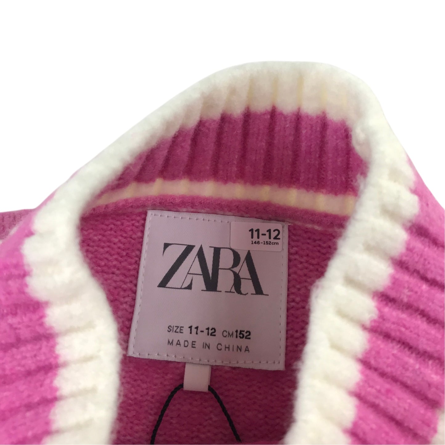 Zara 11-12 years pink fluffy jumper polyester acrylic wool
