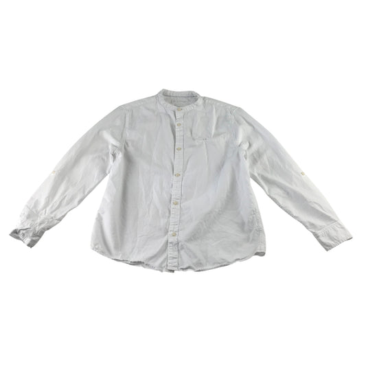 Zara 11-12 years white granddad collar shirt cotton