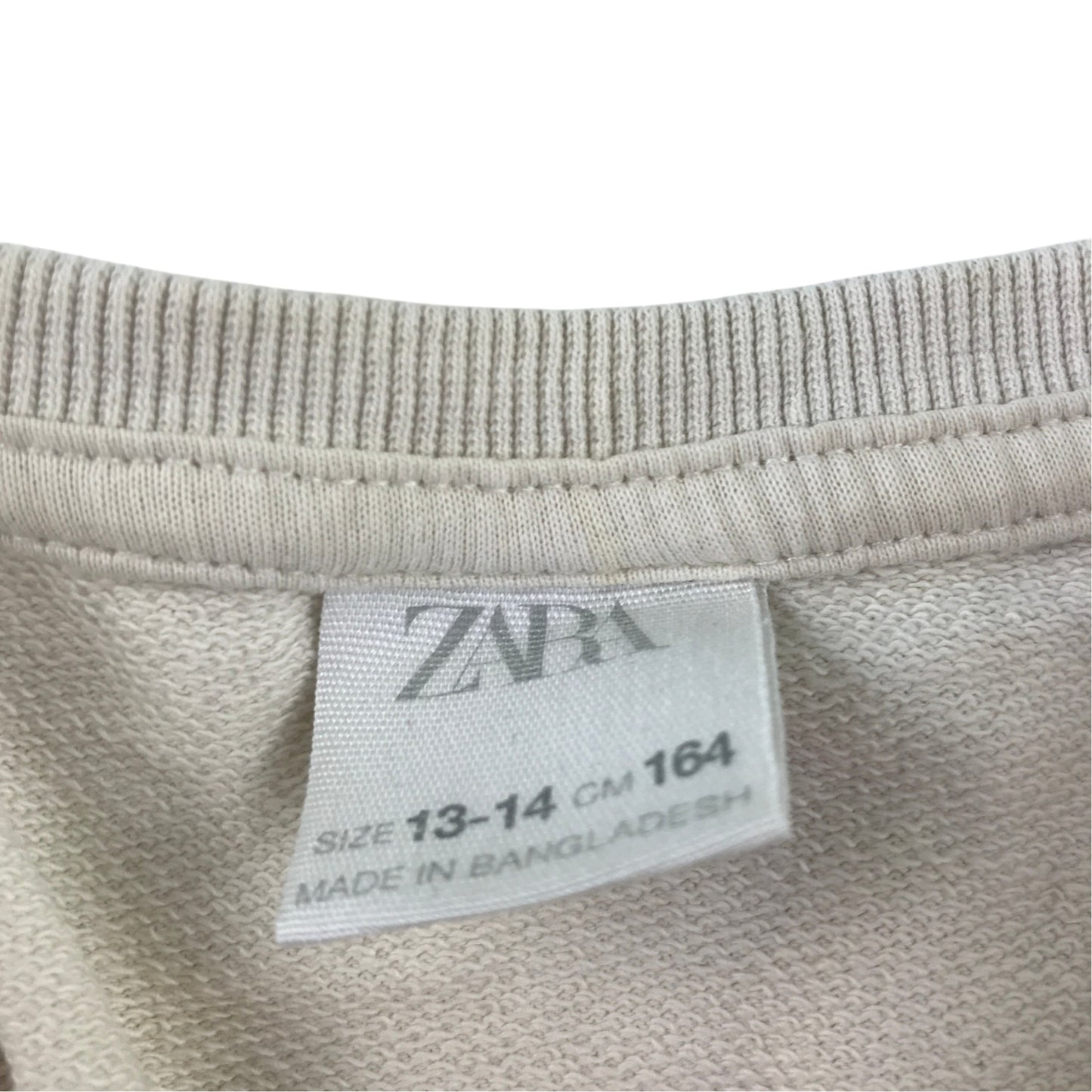 Zara 13-14 years beige jumper cotton