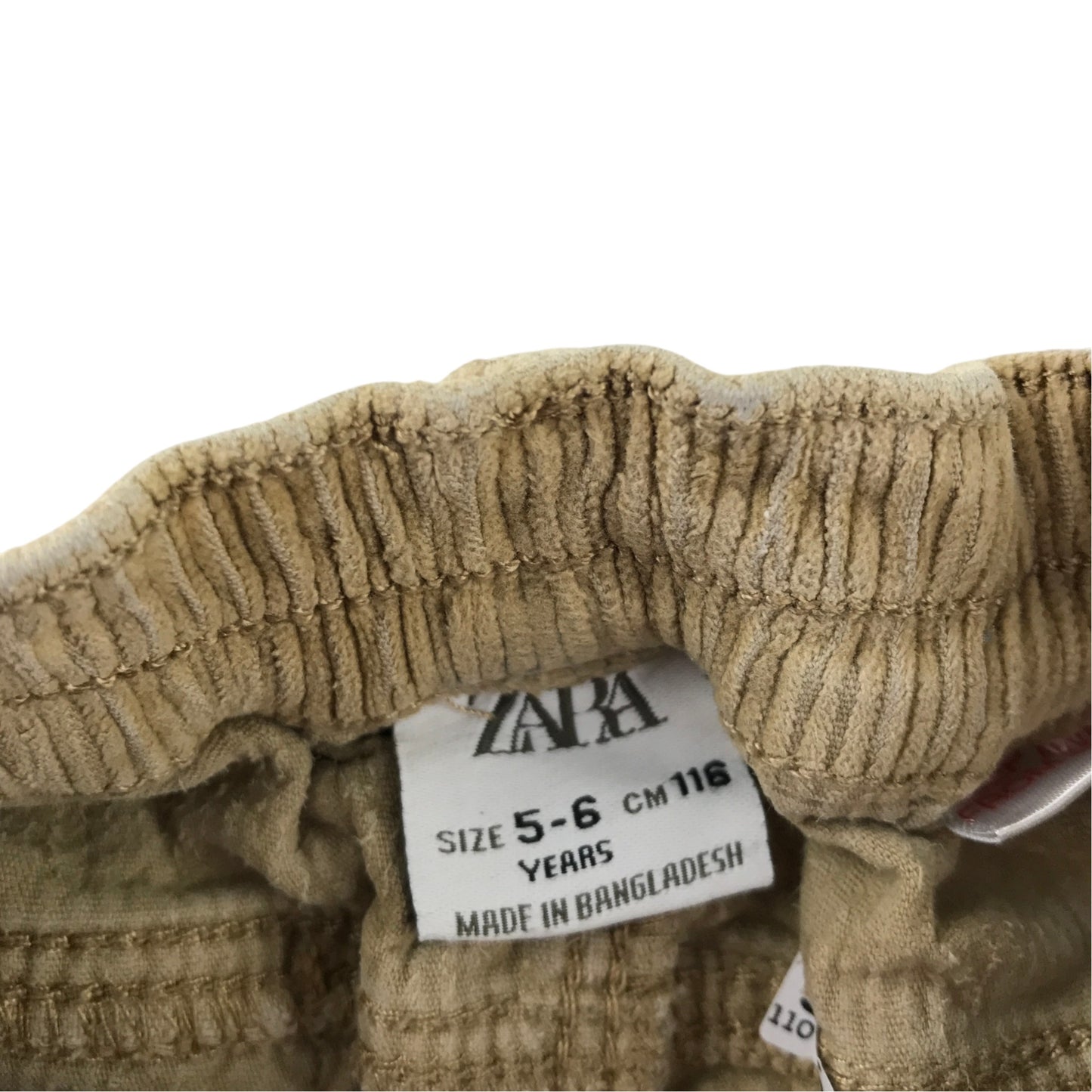 Zara 5-6 years brown corduroy trousers cotton polyester