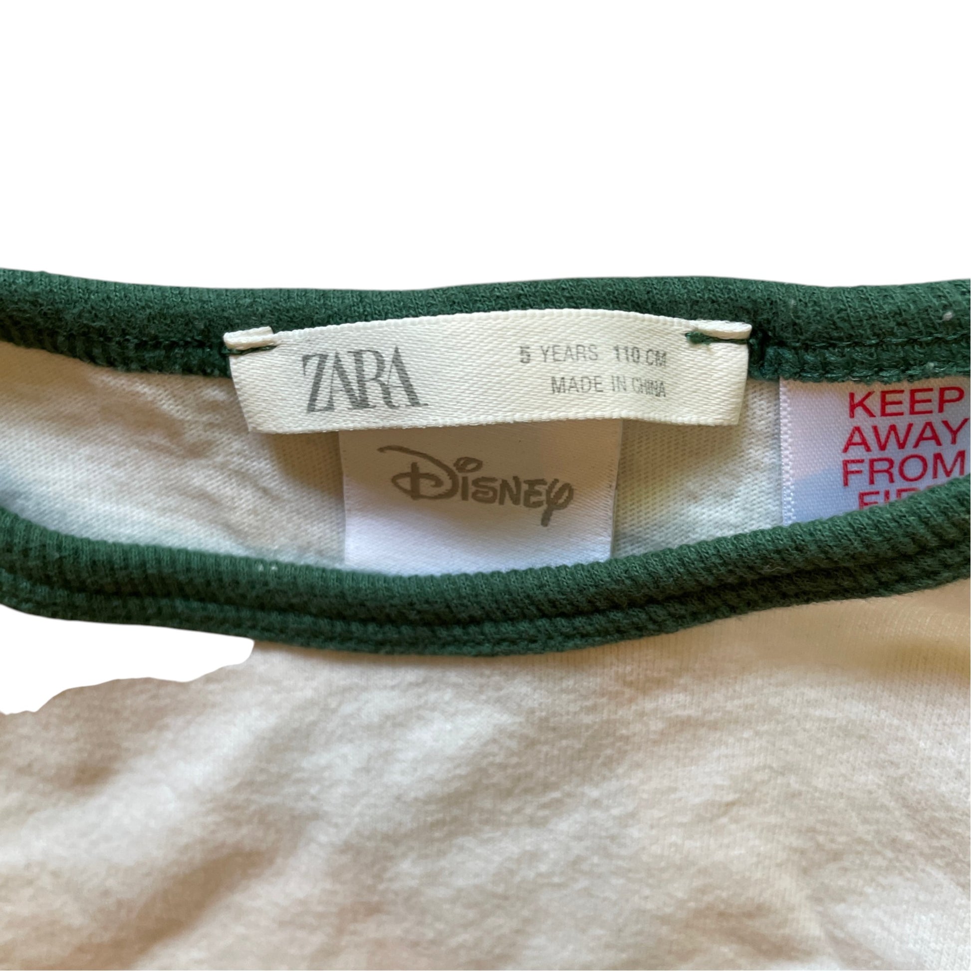 Zara 4-5 years white Disney Christmas cotton t-shirt