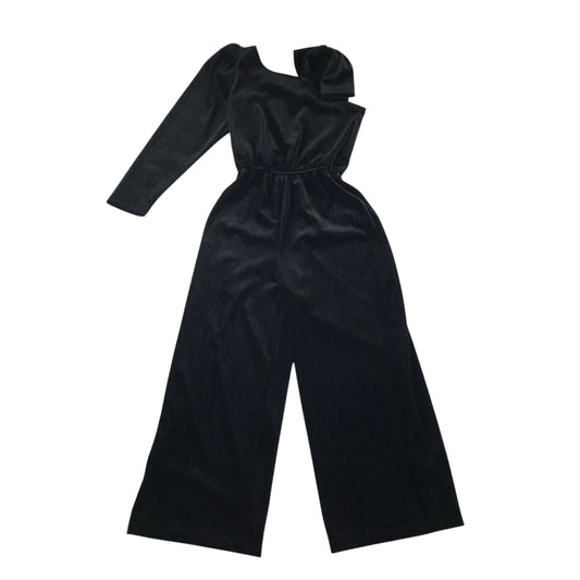 Zara 7-8 years black occasion jumpsuit sparkly velvet style polyester elastane polyamide