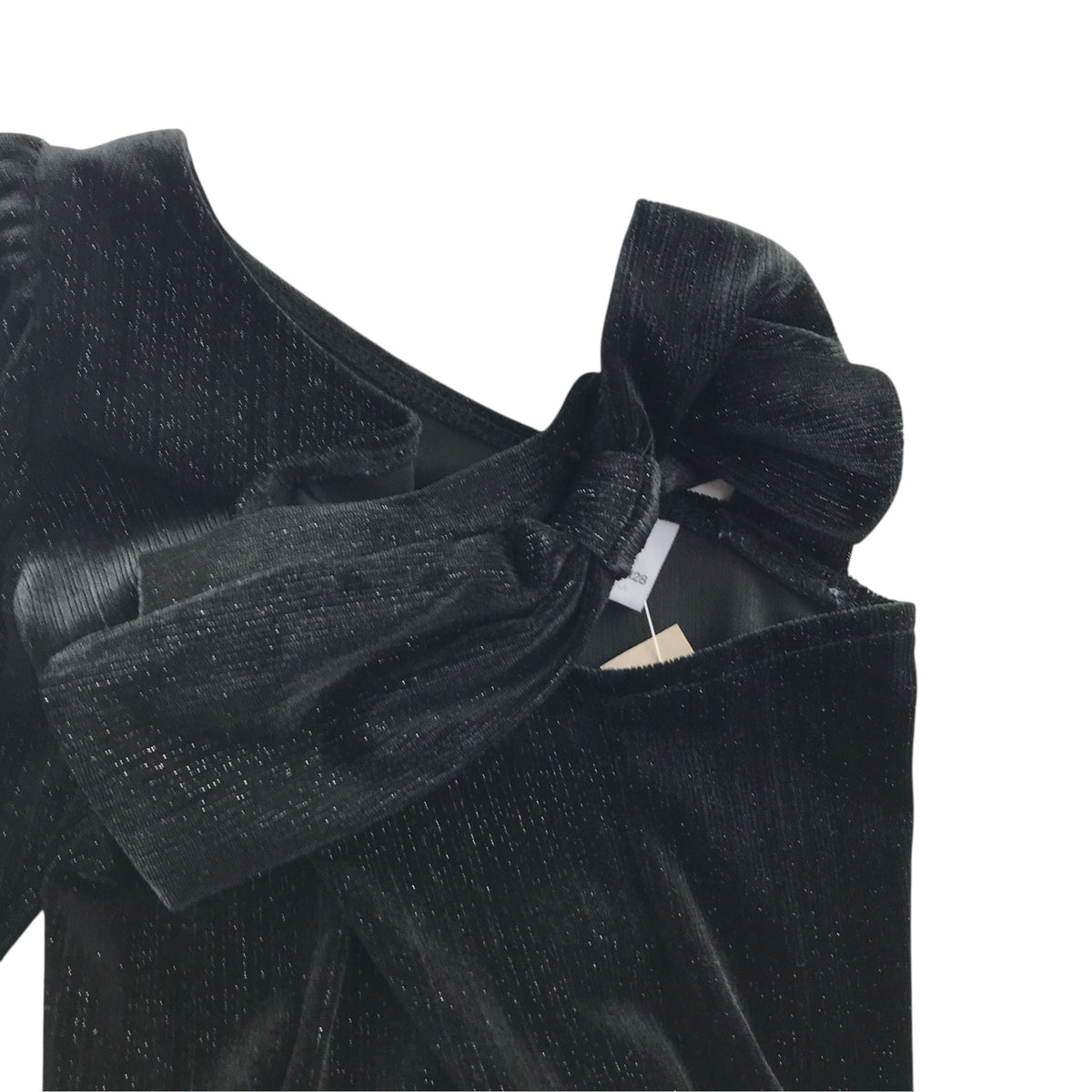 Zara 7-8 years black occasion jumpsuit sparkly velvet style polyester elastane polyamide