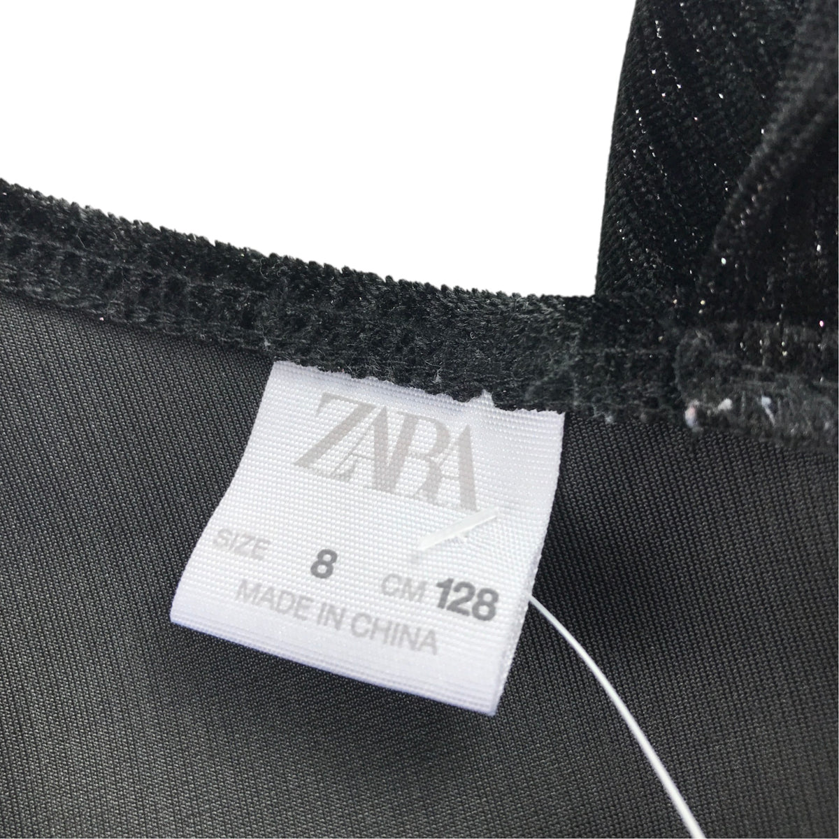 Zara 7-8 years black occasion jumpsuit sparkly velvet style polyester elastane polyamide