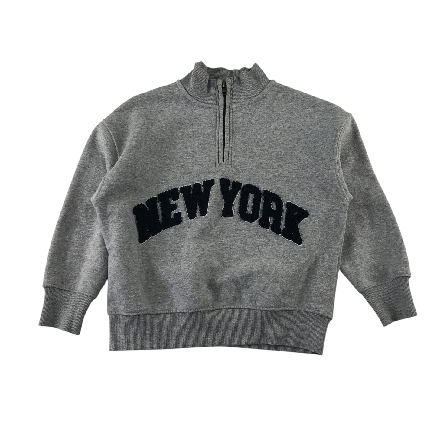 Zara 8-9 years grey sweater New York cotton polyester