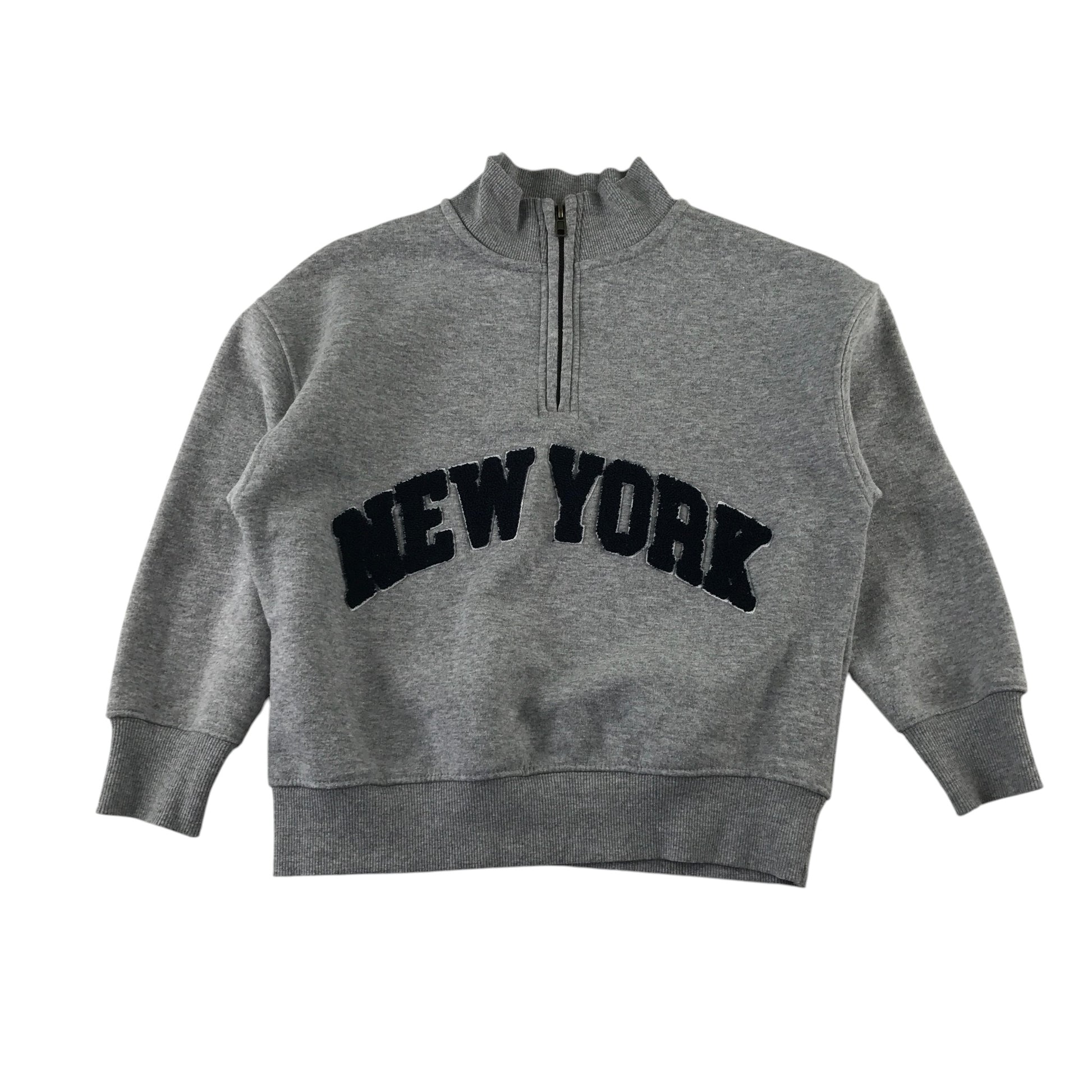 Zara 8-9 years grey sweater New York cotton polyester