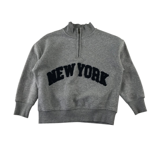 Zara 8-9 years grey sweater New York cotton polyester