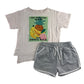 Zara and Primark summer bundle 5-6 years white t-shirt and grey shorts cotton polyester