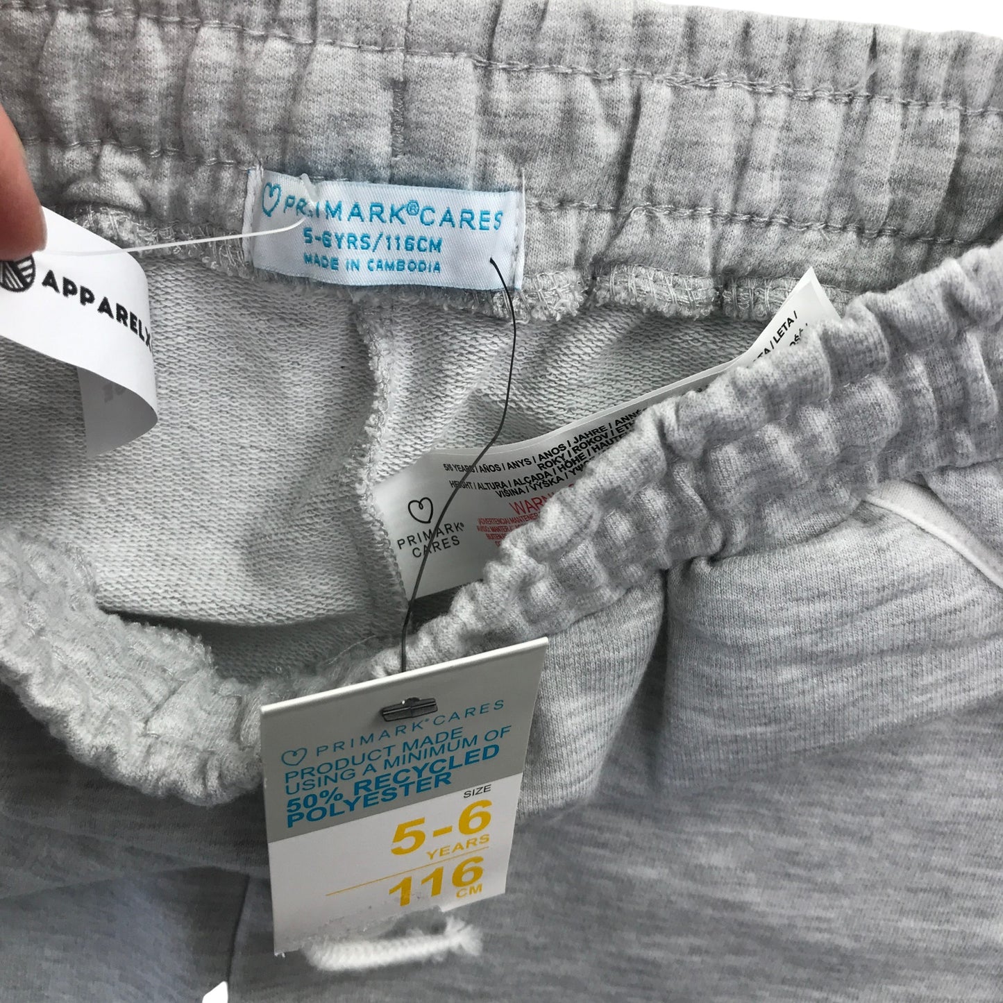 Zara and Primark summer bundle 5-6 years white t-shirt and grey shorts cotton polyester